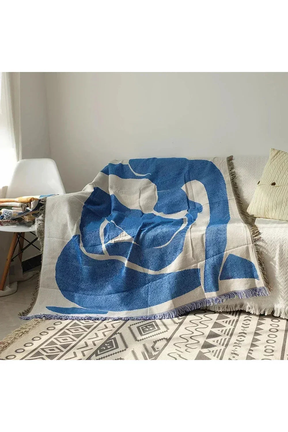 Junips | Abstract Blue Muse Blanket