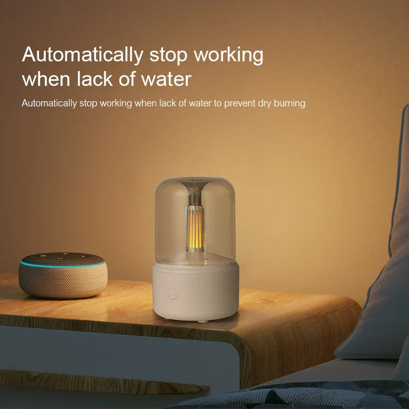 Junips | Retro Aroma Diffuser with Night Light - USB Essential Oil Air Humidifier for Home and Office