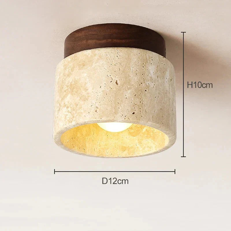 Junips | Wabi Sabi Yellow Marble Ceiling Light