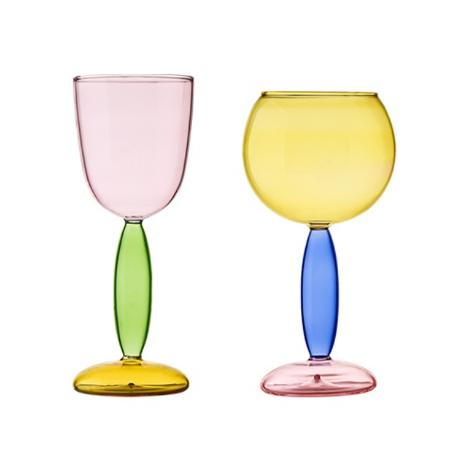 Junips | Borosilicate 3-Color Glassware - Wine Glass