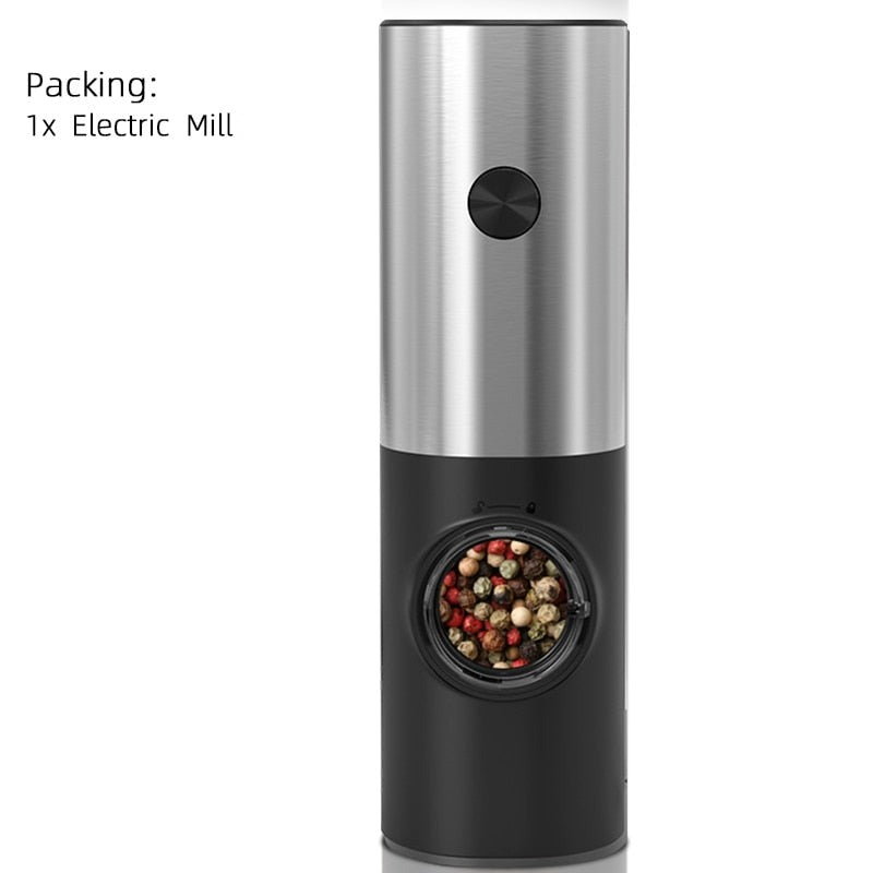 Junips | Electric automatic pepper and salt mill with LED light and adjustable grind - Perfect for the kitchen or the restaurant
