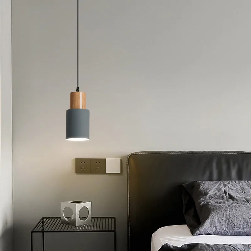 Junips | Nordic LED Pendant Lights Made of Metal and Wood - Modern Hanging Lamps for Dining Room and Kitchen