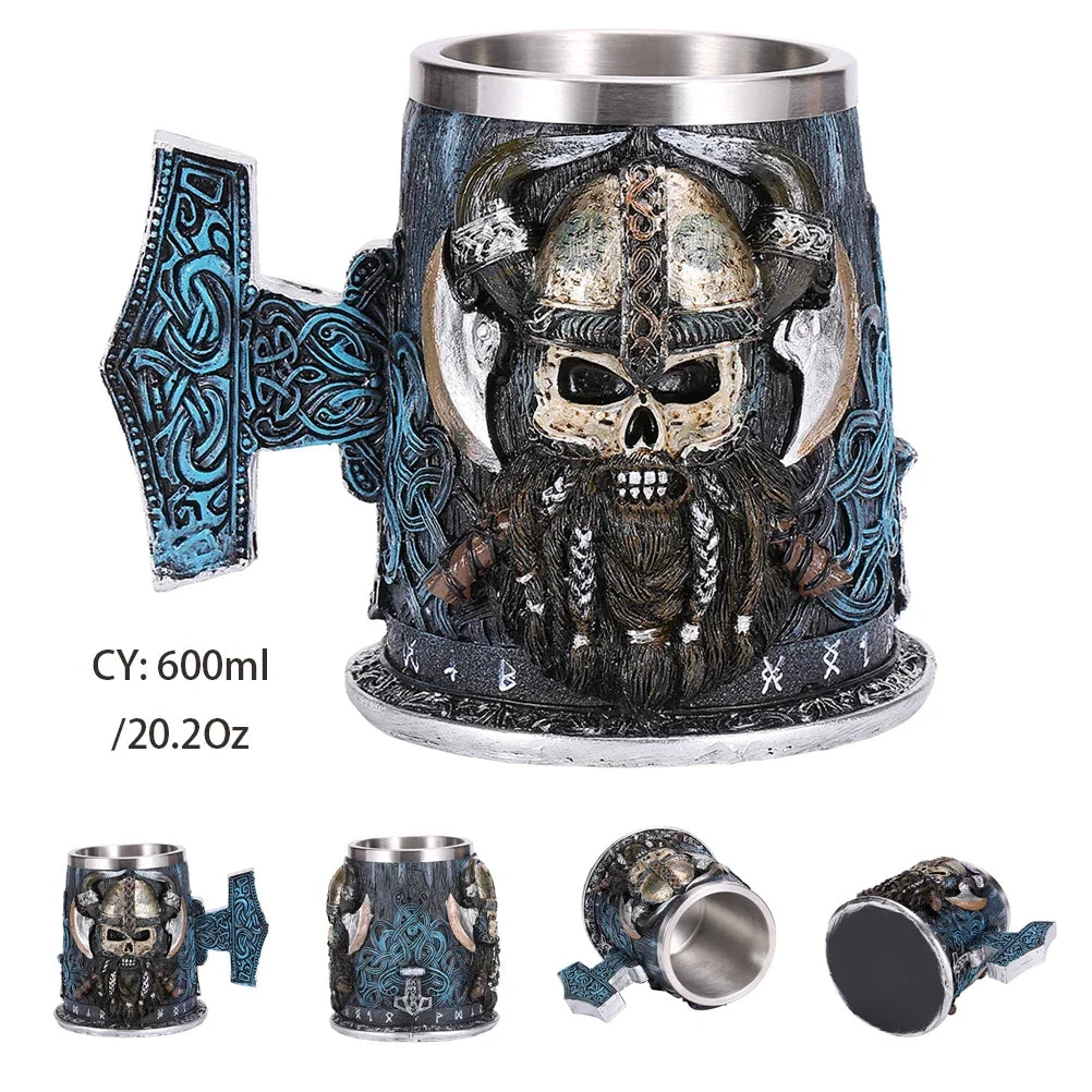 Junips | Medieval Dragon Resin Stainless Steel Mug as Coffee Mug or Tea Mug