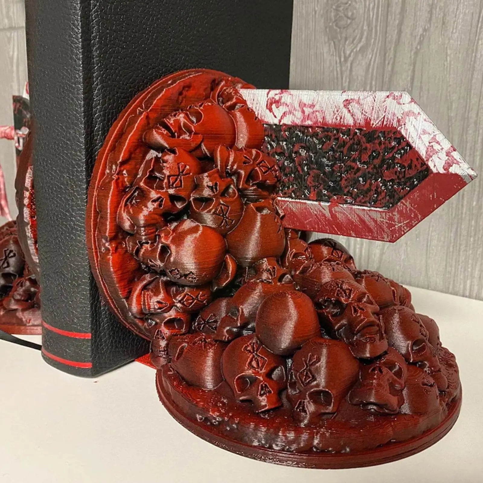 Junips | Berserk Bookends Angry Bookends Dragon Hunter Resin Craft Study Art Decorative Ornament Home Desk Bookshelf T4z7