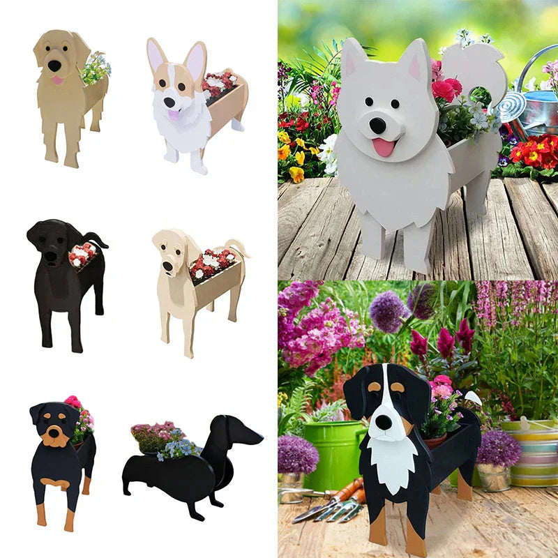 Junips | Flower Pot - Pawsome - Dog Plant Container - Various Breeds