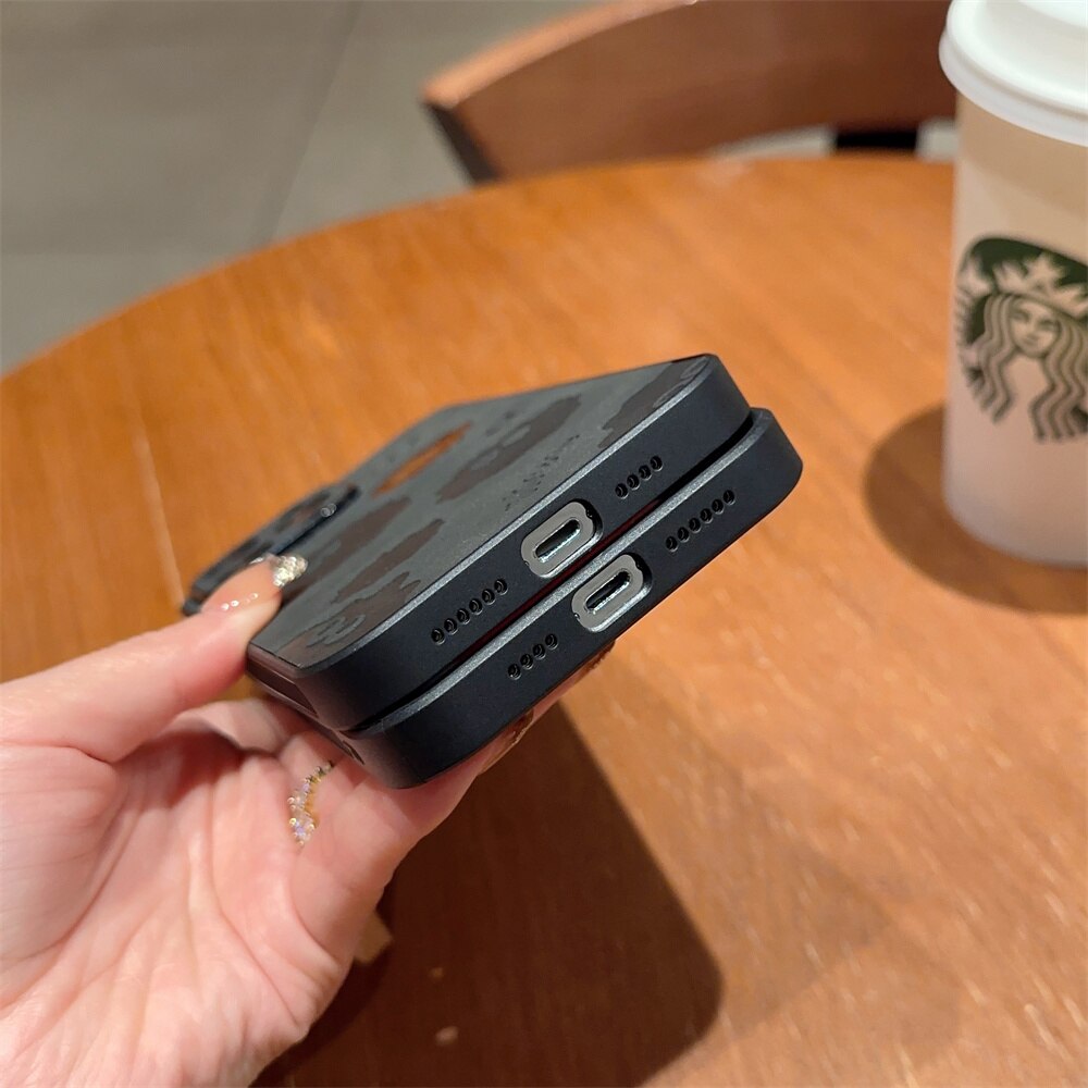 Junips | Cute Monster Shockproof Leather iPhone Case