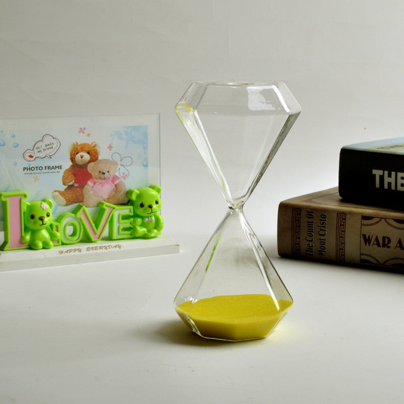 Junips | 5–60 Minute diamond hourglass, hourglass, hourglass, children's gift, hourglass, home decoration, available in multiple color options