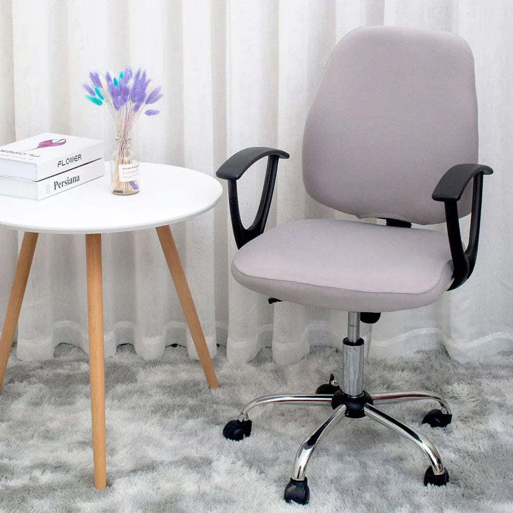 Junips | 2-piece Split Office Rose Chair Covers