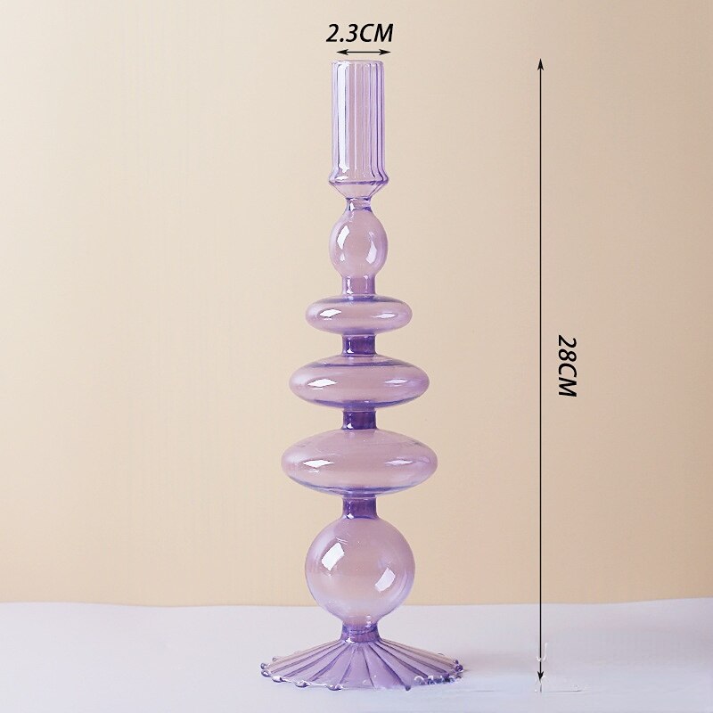 Junips | Lilac Candle Holder made of Glass