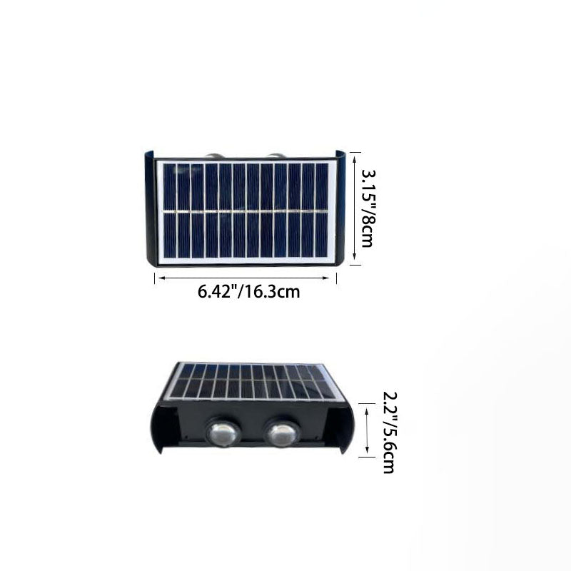 Junips | Modern Simplicity Solar Waterproof Rectangular ABS PMMA LED Wall Light Lamp For Outdoor Patio