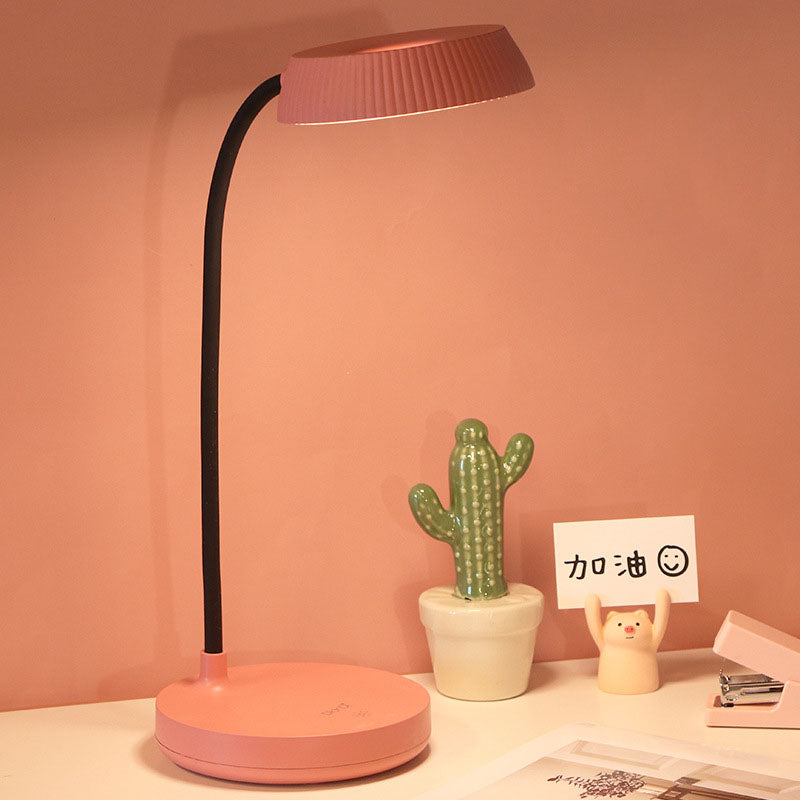 Junips | Nordic Minimalist Round Plate LED Touch Eye Protection USB Desk Lamp