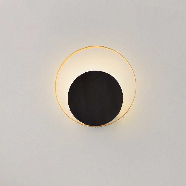 Junips | Modern Minimalist Iron Circle Ring 1-Light Wall Sconces Lamp For Bedroom