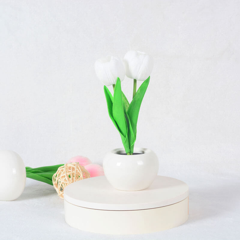 Junips | Modern Creative Simulation Tulip Peony LED Night Light Table Lamp