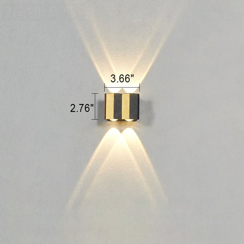 Junips | Modern Light Luxury Golden Aluminium Outdoor Waterproof Terrace LED Wall Light Lamp