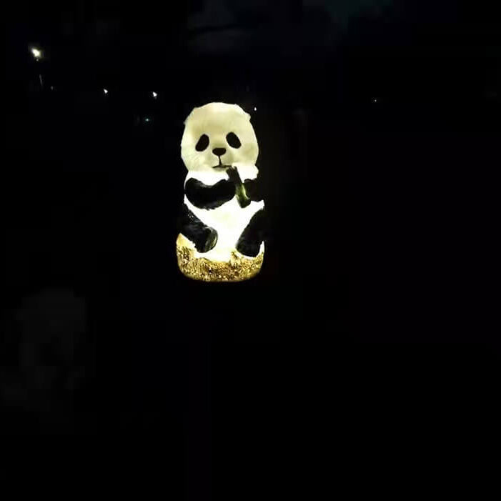 Junips | Solar resin panda outdoor waterproof patio decoration ground light