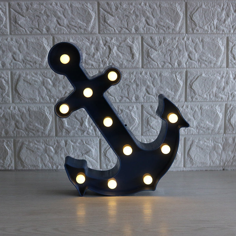 Junips | Scandinavian modern Boat Anchor ABS Battery LED Wall Sconce Lamp