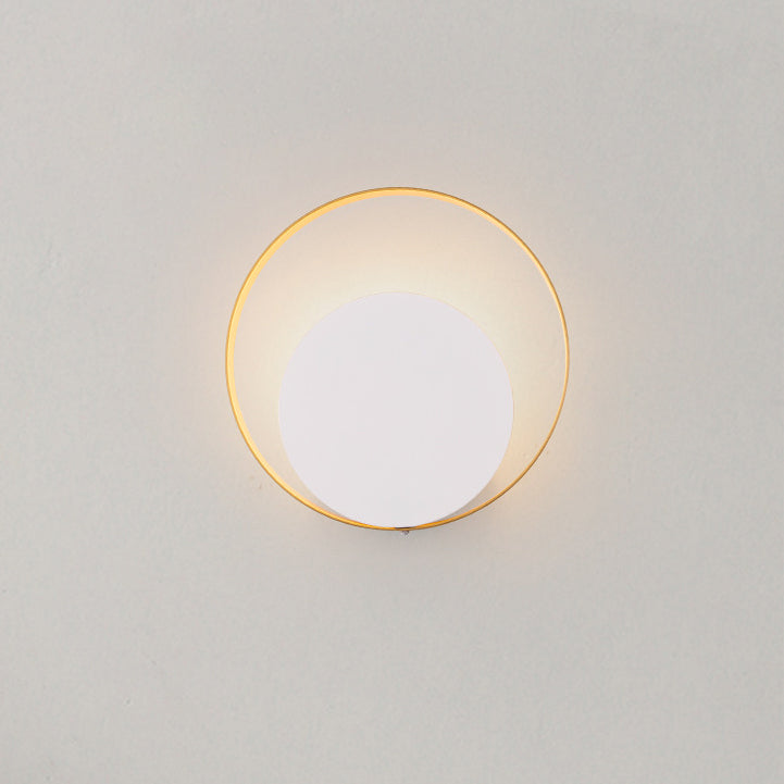 Junips | Modern Minimalist Iron Circle Ring 1-Light Wall Sconces Lamp For Bedroom