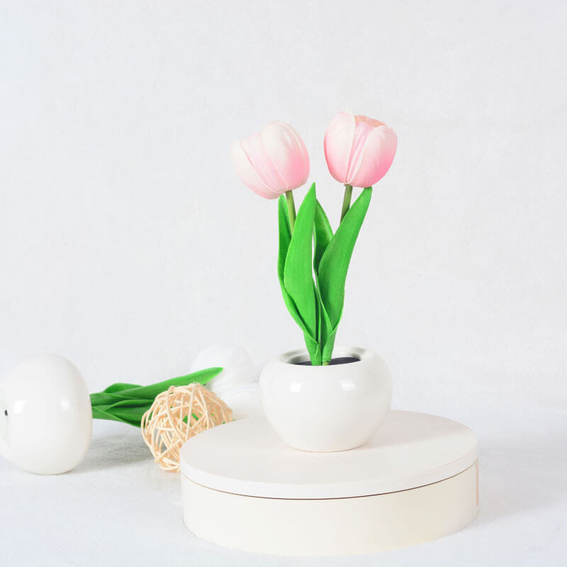 Junips | Modern Creative Simulation Tulip Peony LED Night Light Table Lamp