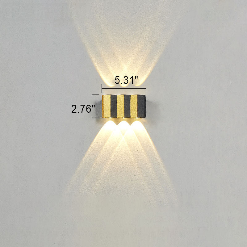 Junips | Modern Light Luxury Golden Aluminium Outdoor Waterproof Terrace LED Wall Light Lamp