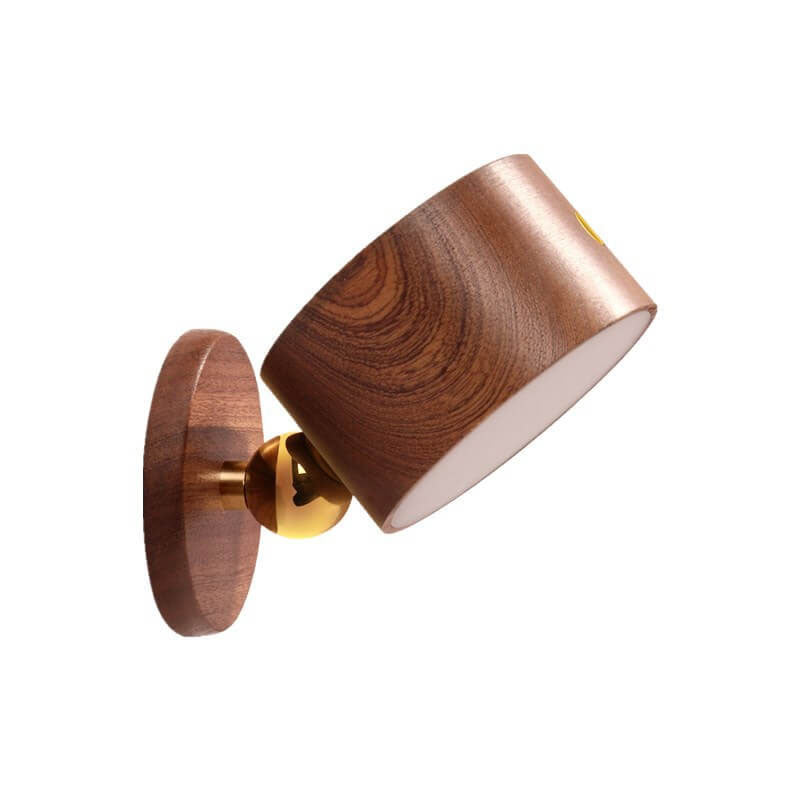 Junips | Simple wood USB rechargeable touch magnet LED night light wall sconce lamp