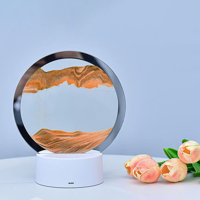 Junips | Creative Round Hourglass Quicksand 3D LED Night Light Table Lamp