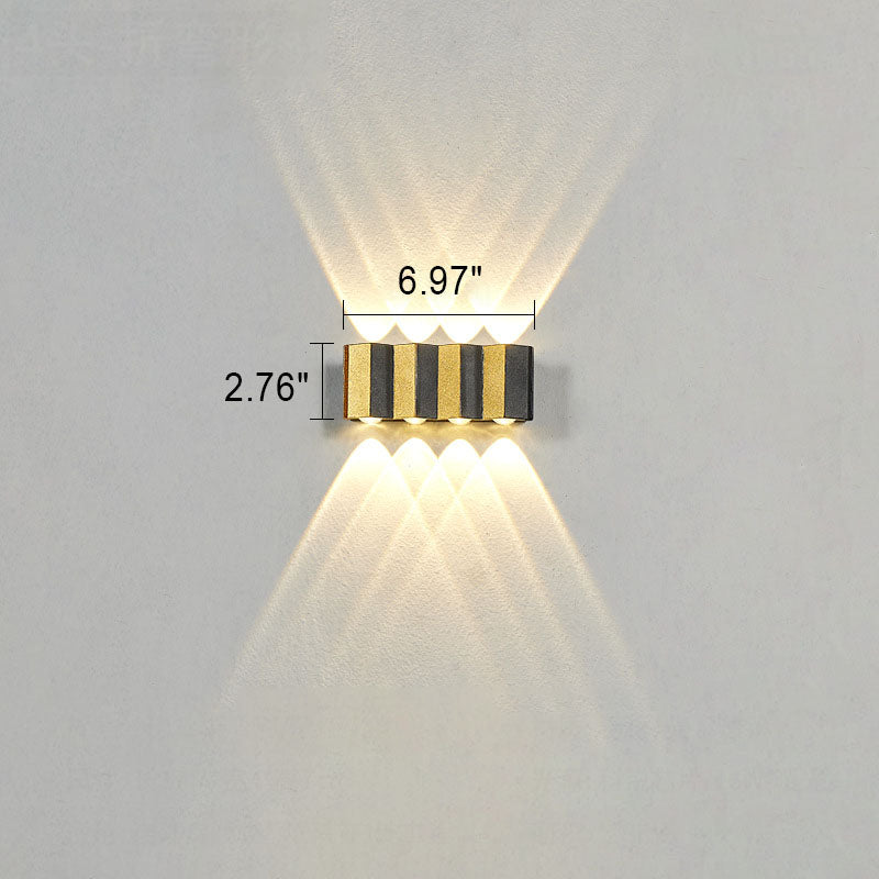 Junips | Modern Light Luxury Golden Aluminium Outdoor Waterproof Terrace LED Wall Light Lamp