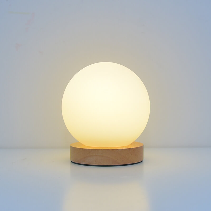 Junips | Modern Minimalist Round USB rechargeable LED table lamp