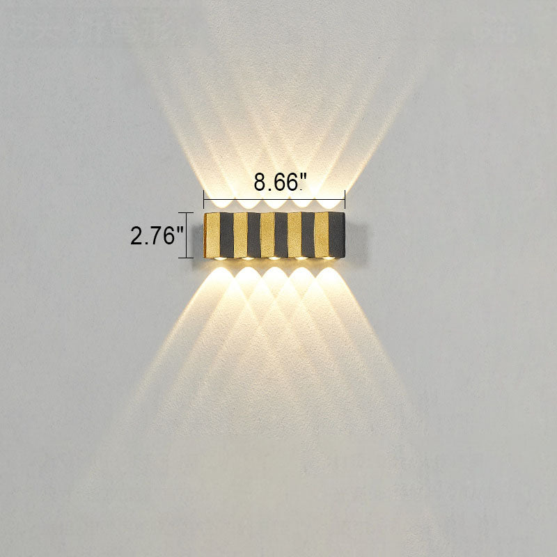 Junips | Modern Light Luxury Golden Aluminium Outdoor Waterproof Terrace LED Wall Light Lamp