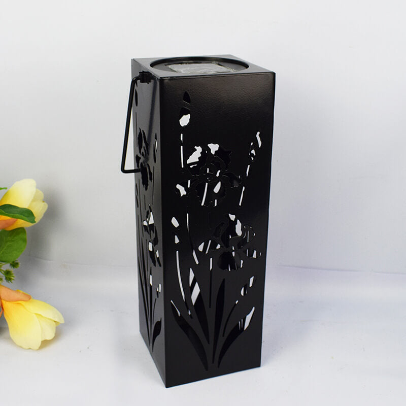 Junips | Solar Butterfly Rose Pattern Hollow Column LED Outdoor Waterproof Decorative Lamp