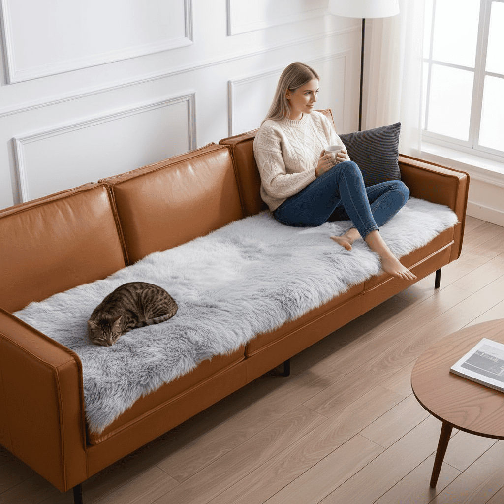 Junips | Soft Crystal Velvet Sofa Cover with Fine Texture