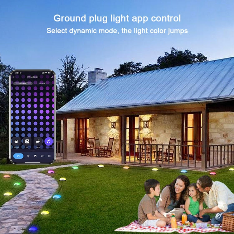 Junips | CP01 Outdoor WIFI Smart APP Control Garden Light Music Synchronization Outdoor Ground Lights (US Plug)