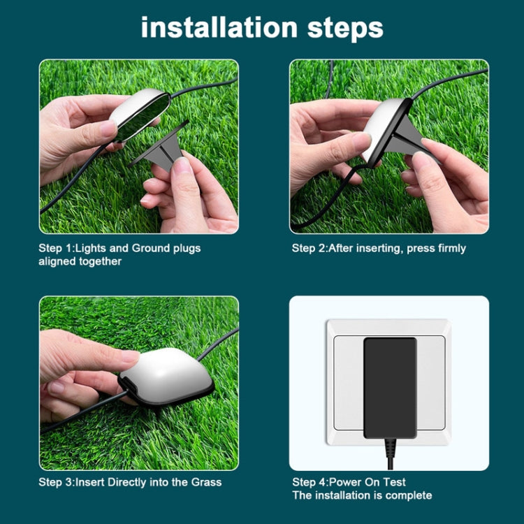 Junips | CP01 Outdoor WIFI Smart APP Control Garden Light Music Synchronization Outdoor Ground Lights (US Plug)