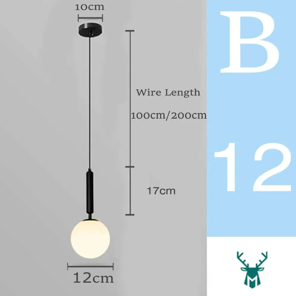 Junips | Mid-Century Modern Glass Ball Pendant Light