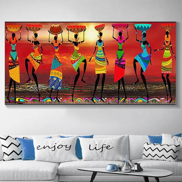 Junips | Plus Sizes Abstract African Woman Canvas Painting