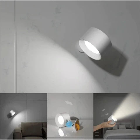 Junips | Spotlight Wireless Wall Lamp - 360° Rotation, Dimmable, Rechargeable Wall Light