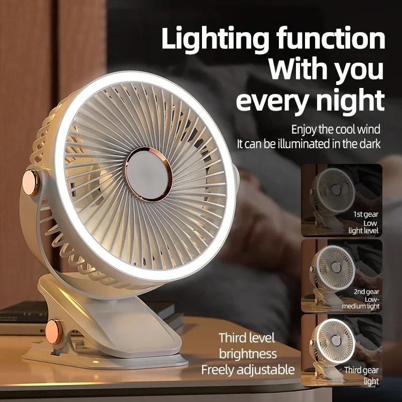 Junips | Multi-Angle Outdoor Clip-On Rechargeable Cooling Fan