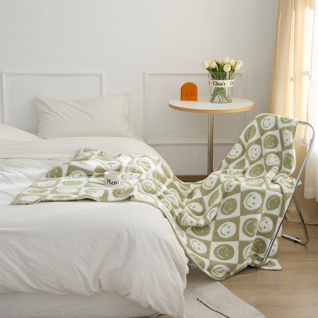 Junips | Smiley Checked Blanket