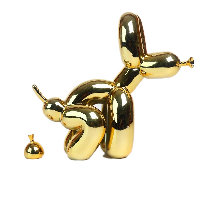 Junips | Balloon Dog Sculpture, Balloon Art Statue, Mini Collectible Figurine, Home Decoration, Resin Figure, Desk Accessories, Room Decoration