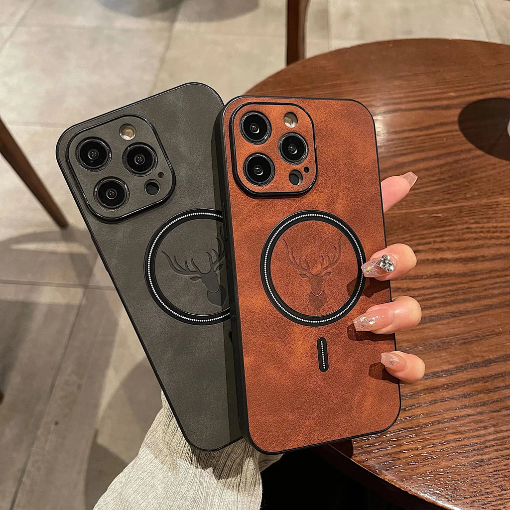 Junips | Deer Leather iPhone Case MagSafe Wireless Charging