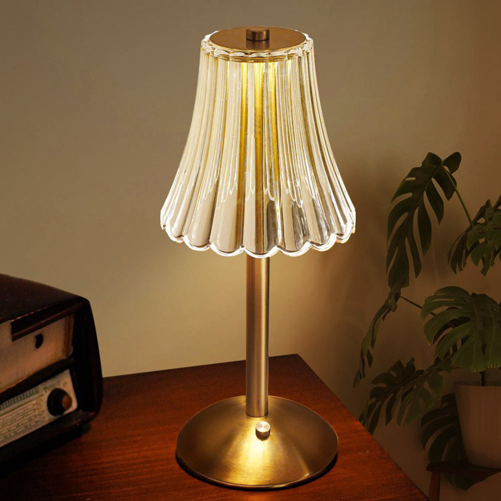Junips | Crystal table lamp with warm light and built-in battery