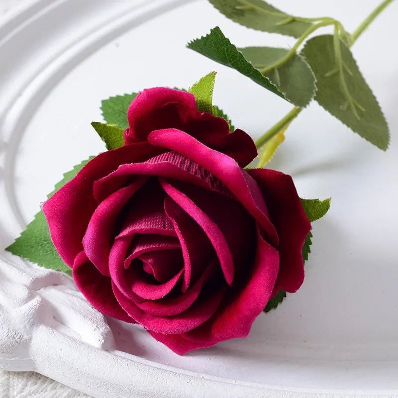 Junips | 20 pieces Realistic Velvet Silk Rose Bouquet