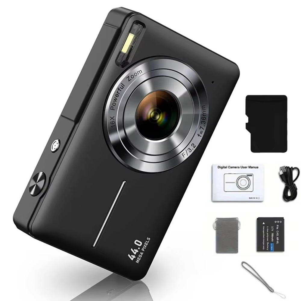 Junips | High-Resolution Kids' Digital Camera - 1080P HD, 44MP with 16X Zoom