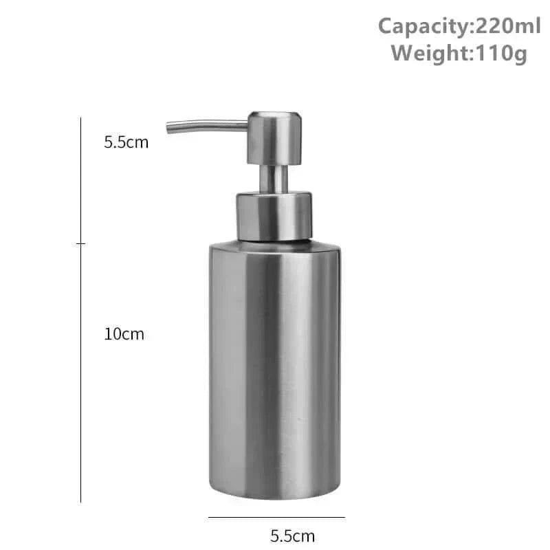 Junips | Elegant Stainless Steel Hand Pump Soap Dispenser 250ml/350ml/550ml