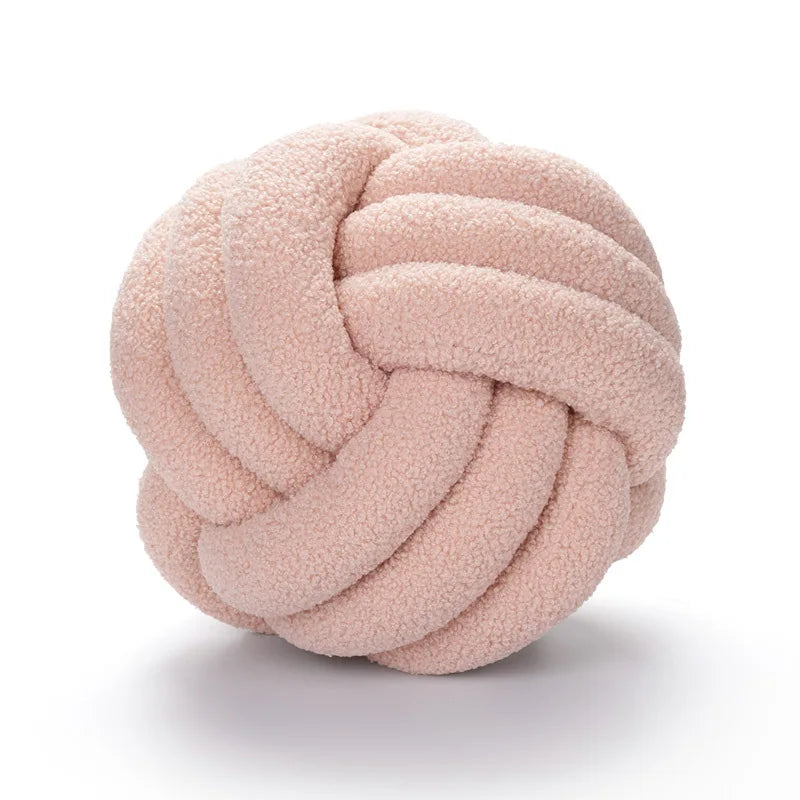 Junips | Throw Pillow - Cozy - Hand-knotted Ball - Sheepskin