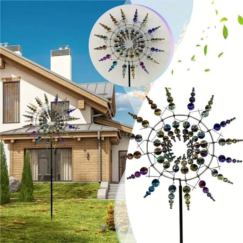 Junips | Windmill Spinner | Unique wind-powered garden decor made of metal