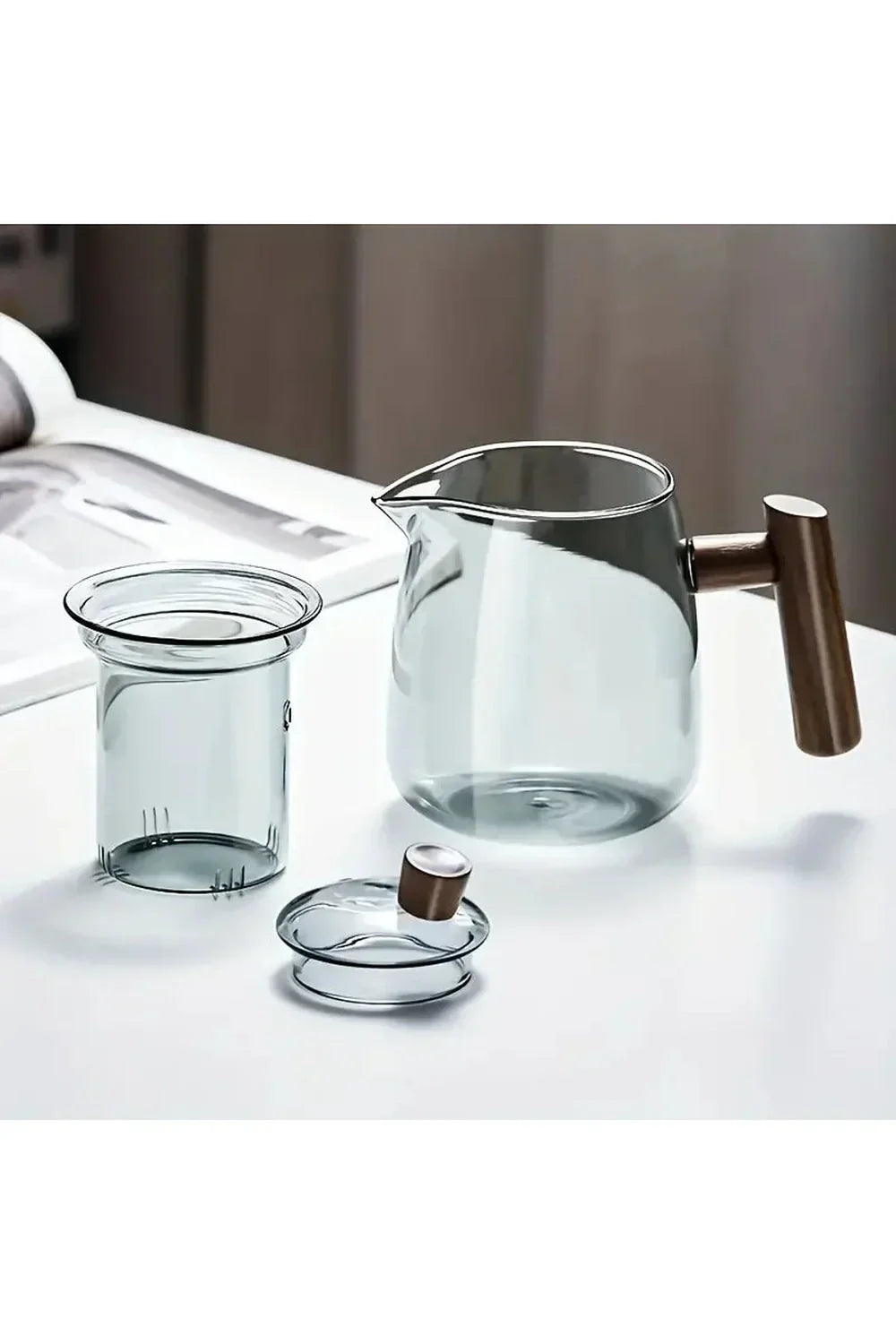 Junips | Wood Handle Glass Teapot