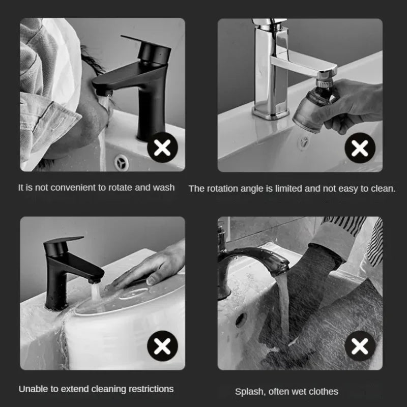Junips | Spray water protected mechanical universal swivel arm faucet