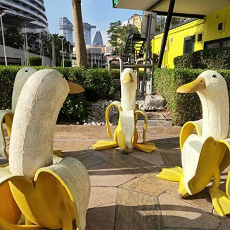 Junips | Banana Duck Sculpture | Playful Garden Decoration!