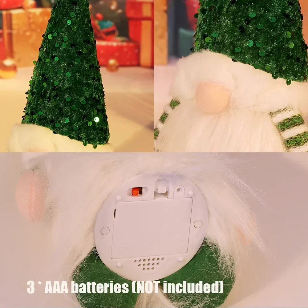 Junips | Christmas Gnome Decoration | LED Night Light | Warm Glow Holiday Ornament