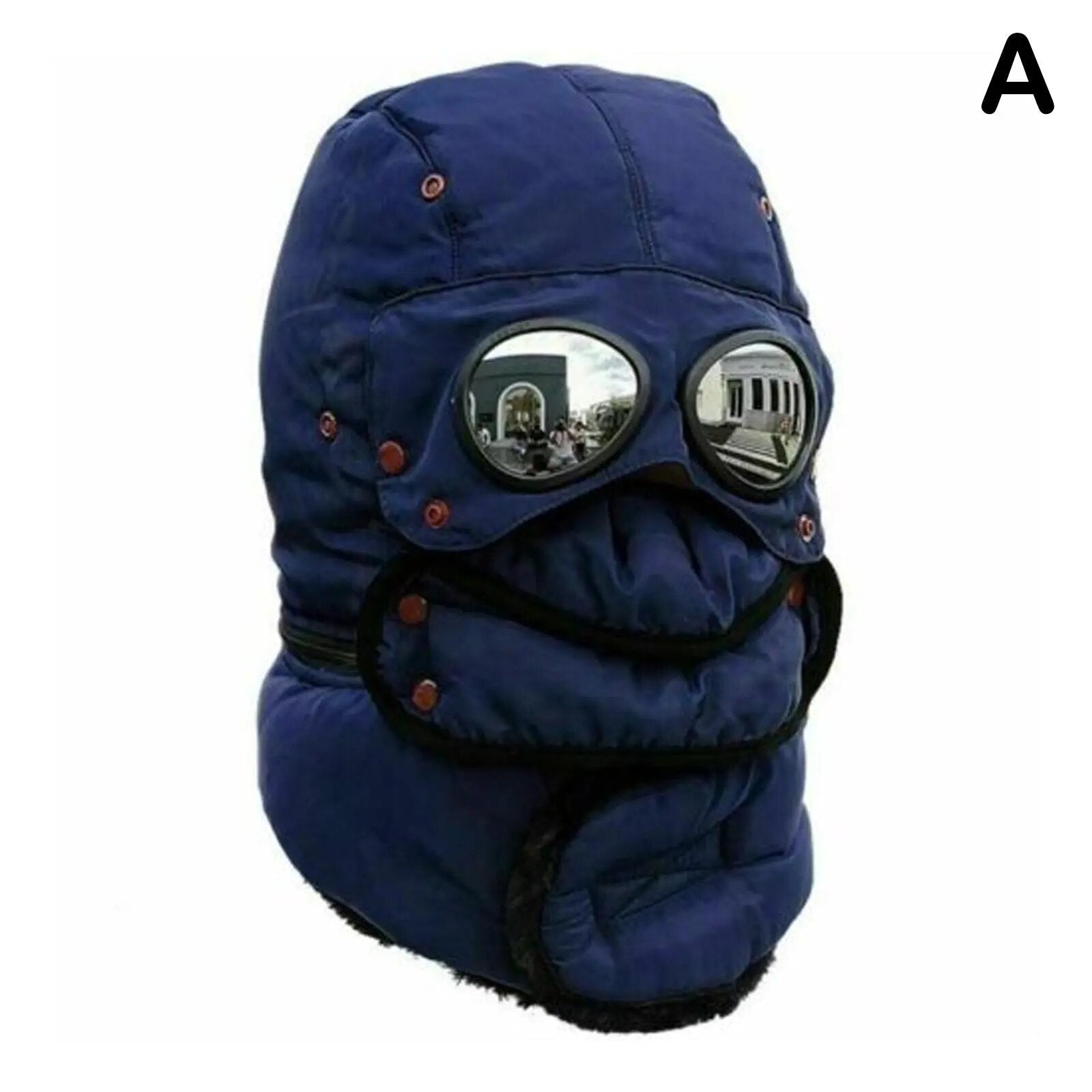 Junips | Polar Vision Thermo Windproof Face Covering Beanie | Integrated Optical Shield & Face Guard | High-Density Thermal Fleece Lining | 52-58cm Universal Stretch Fit | Wind-Resistant Winter Headwear